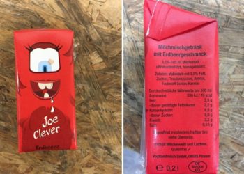Der Hersteller des Milchmischgetränks Joe Clever hat jetzt sein Produkt vom Markt zurückgerufen. Schuld daran ist eine absichtliche Manipulation an der Verpackung. (Bild: www.lebensmittelwarnung.de)